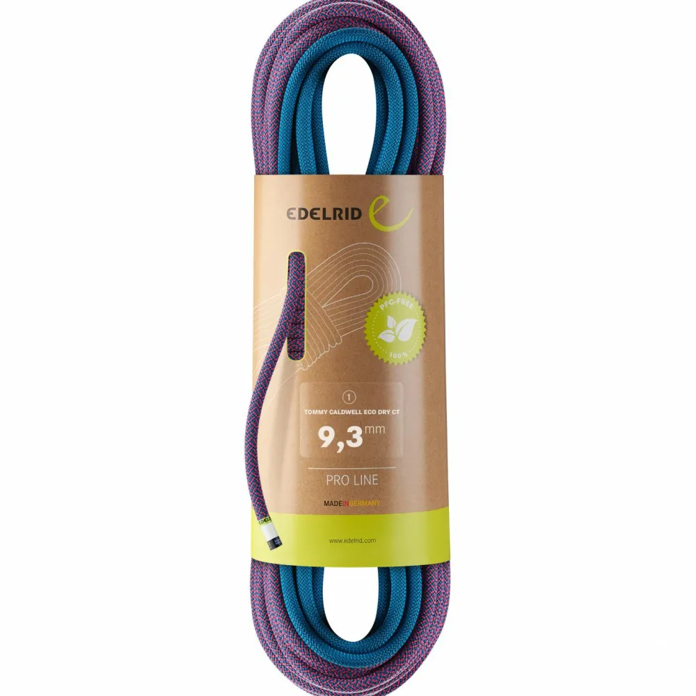 Edelrid - Tommy Caldwell Eco Dry CT 9,3 mm - Einfachseil Pink / Turquoise Outlet