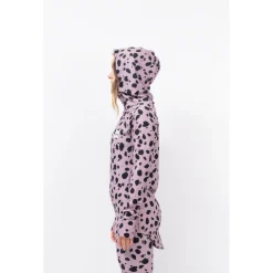 Eivy - Women's Icecold Ziphood Top - Longsleeve Woodrose Cheetah Clearance
