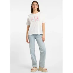 ELBSAND - Women's Livi - T-Shirt Cloud White / Mulitcolor Clearance