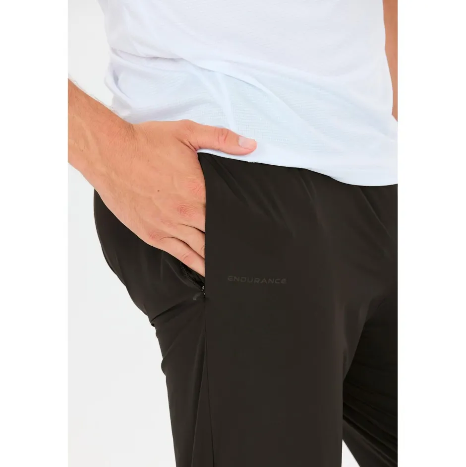 ENDURANCE Laufbekleidung|Hosen-- Typhoro Running Pants - Laufhose Black