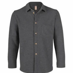 Engel - L/S Hemd - Hemd Lavagrau Melange