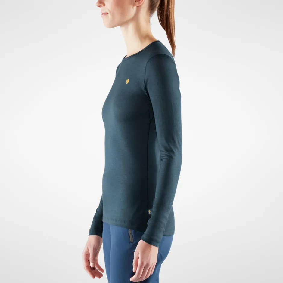 Fju00e4llru00e4ven Trekkingbekleidung|Merinounterwäsche-Fjällräven - Women's Bergtagen Thinwool L/S - Merinounterwäsche Mountain Blue