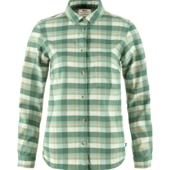 Fju00e4llru00e4ven Trekkingbekleidung|Wanderbekleidung-Fjällräven - Women's Singi Fjäll Shirt - Hemd Patina Green / Chalk White