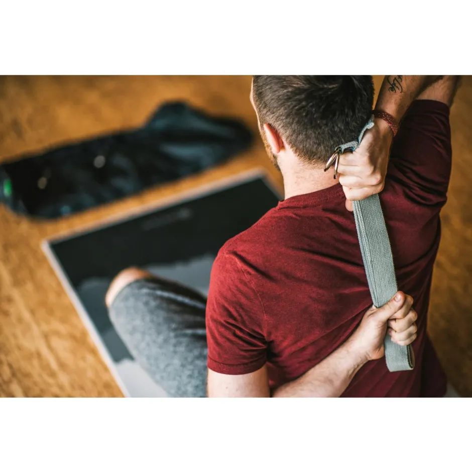 GAIAM Fitness-Ausrüstung-- Yoga Strap 6ft - Yogagurt Grey