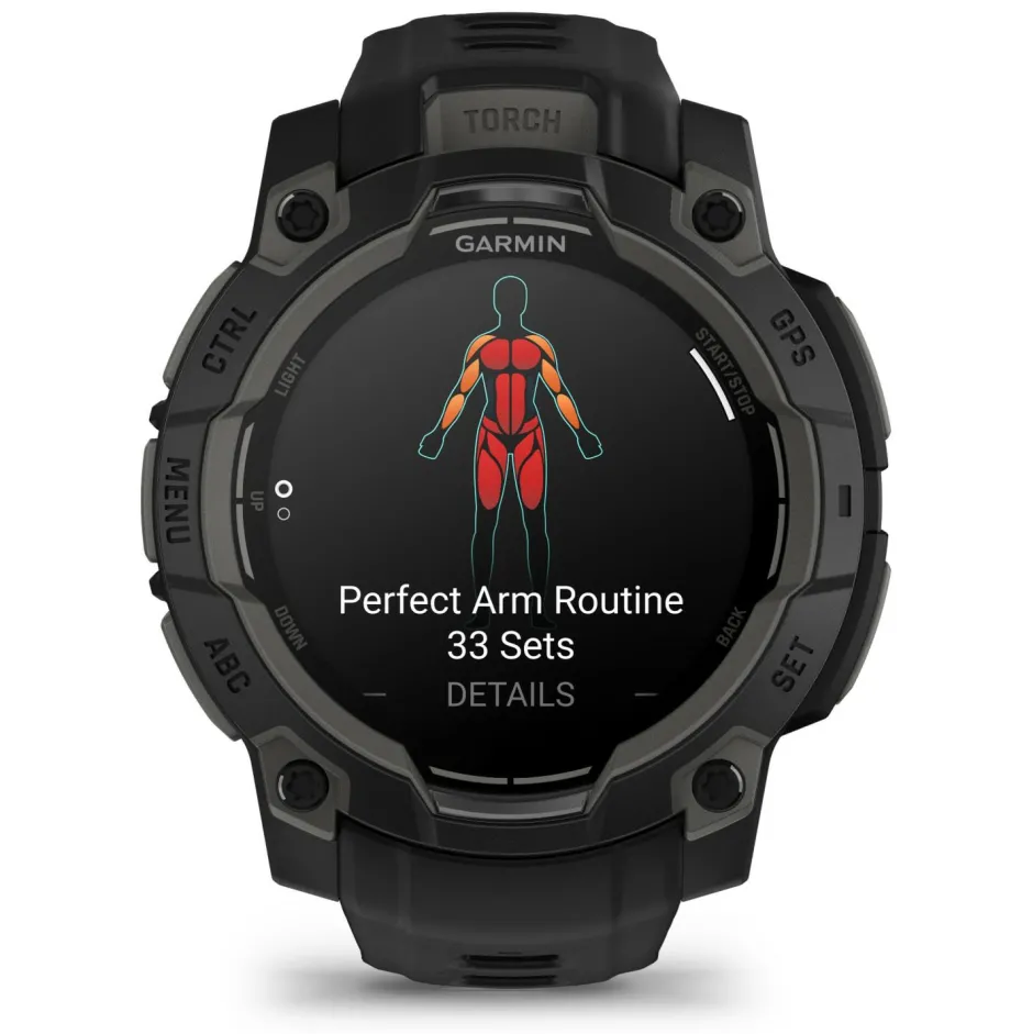 Garmin Pulsuhren|Laufausrüstung-- Instinct 3 Amoled 45 mm - Multifunktionsuhr