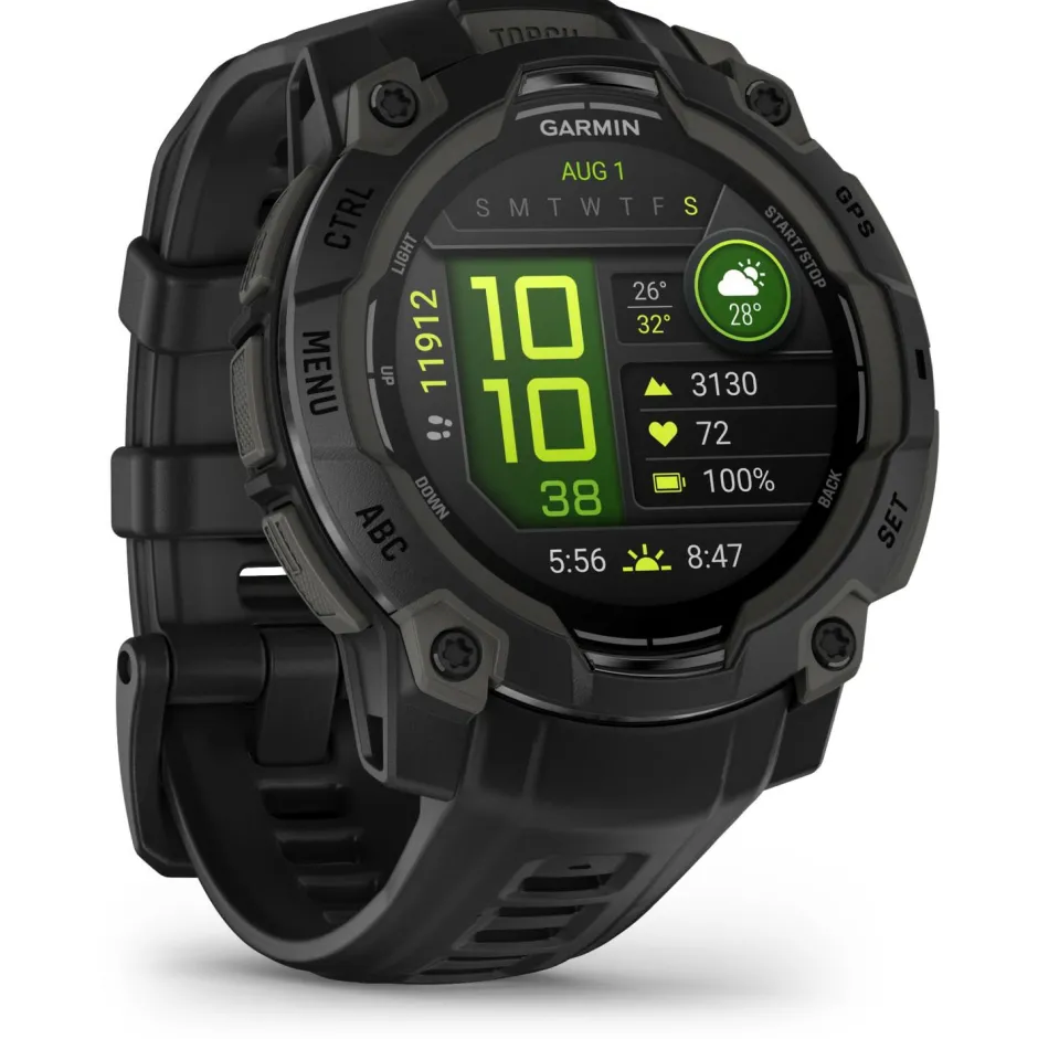 Garmin Pulsuhren|Laufausrüstung-- Instinct 3 Amoled 45 mm - Multifunktionsuhr