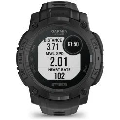 Garmin Pulsuhren|Laufausrüstung-- Instinct 3 Solar Tactical Edition 45 mm - Multifunktionsuhr Black / Black