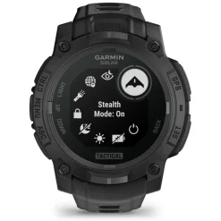 Garmin Pulsuhren|Laufausrüstung-- Instinct 3 Solar Tactical Edition 45 mm - Multifunktionsuhr Black / Black