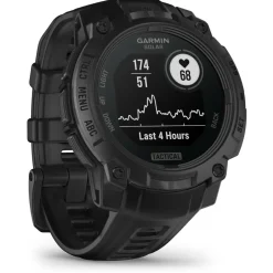 Garmin Pulsuhren|Laufausrüstung-- Instinct 3 Solar Tactical Edition 45 mm - Multifunktionsuhr Black / Black