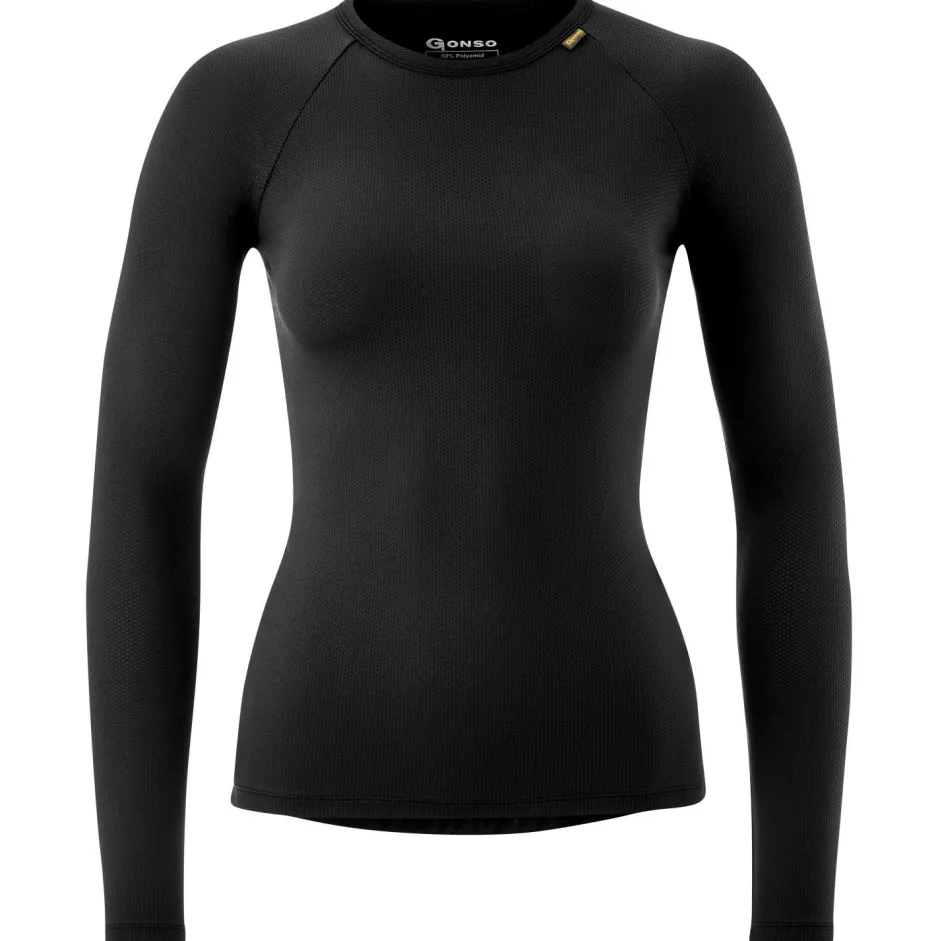 Gonso Fahrradbekleidung|Radunterwäsche-- Women's Essential U Shirt Longsleeve - Radunterhemd Black
