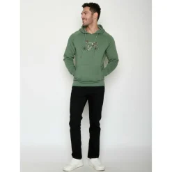GreenBomb Alltagsbekleidung|Pullover & Hoodies-- Bike Enzo Simple Trek Hoodie - Hoodie Soft Sage