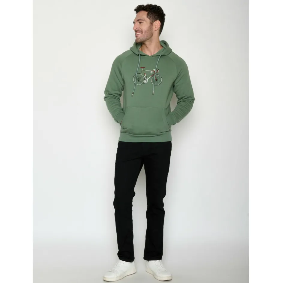GreenBomb Alltagsbekleidung|Pullover & Hoodies-- Bike Enzo Simple Trek Hoodie - Hoodie Soft Sage