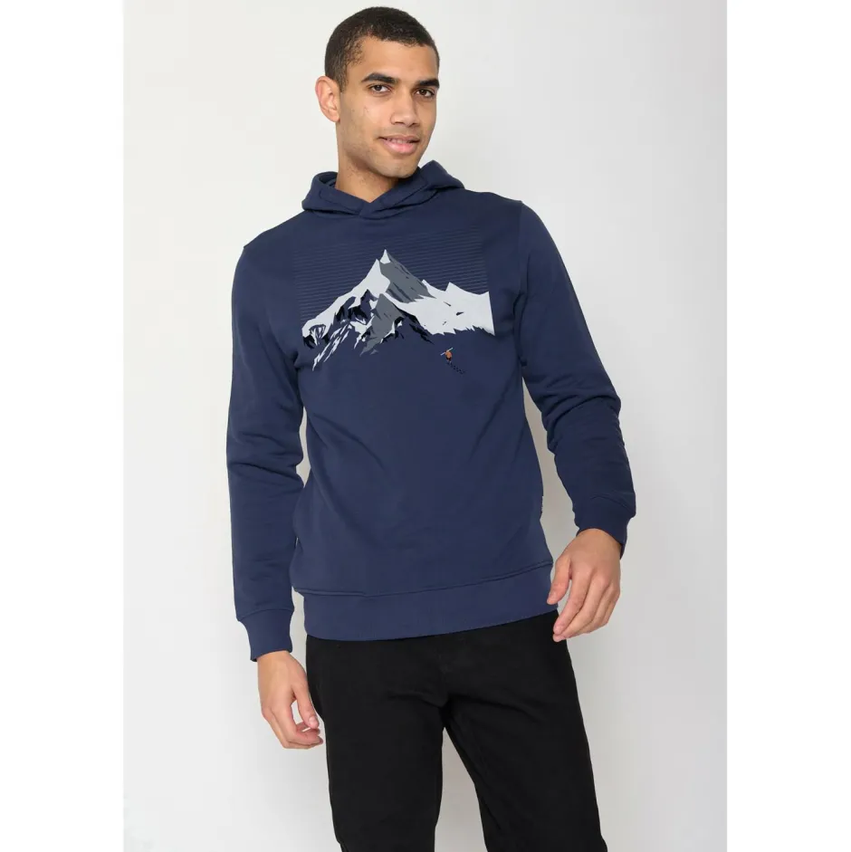 GreenBomb Alltagsbekleidung|Pullover & Hoodies-- Nature Mountain Ski Star Hoodie Cotton - Hoodie Navy