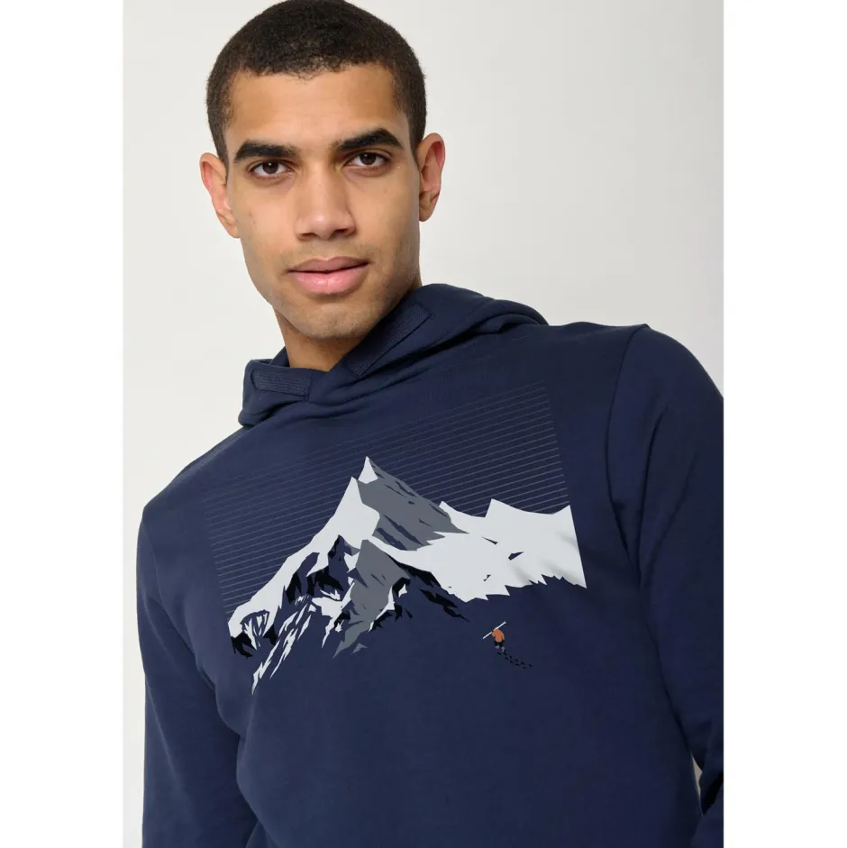 GreenBomb Alltagsbekleidung|Pullover & Hoodies-- Nature Mountain Ski Star Hoodie Cotton - Hoodie Navy