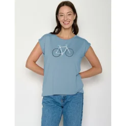 GreenBomb - Woen' Bike Handdrawn Tiid - T-hirt
