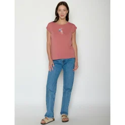 GreenBomb Alltagsbekleidung|T-Shirts-- Women's Bird Look Timid - T-Shirt Dark Rose