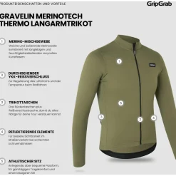 GripGrab - EXPLR Merinotech Thermal Long Sleeve Jersey - Fahrradjacke Clearance