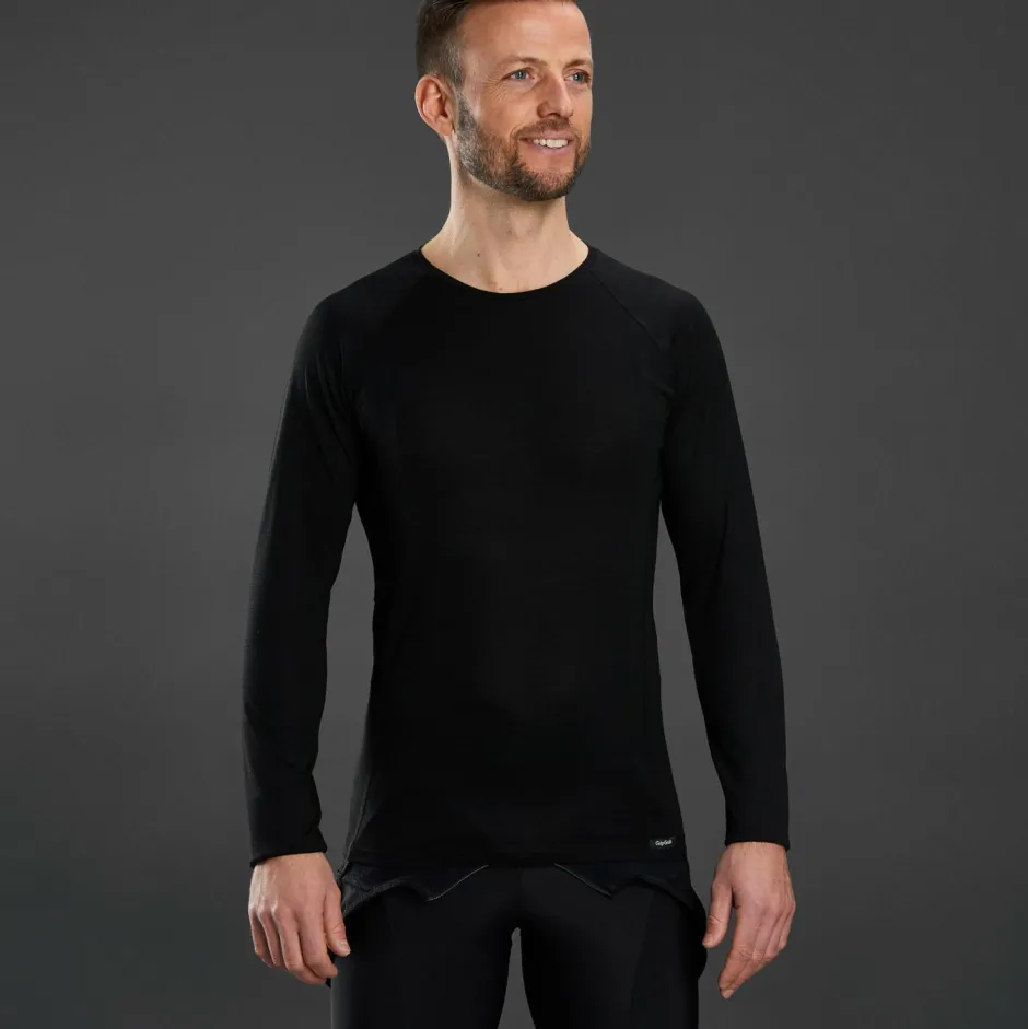 GripGrab Fahrradbekleidung|Merinounterwäsche-- Merino Polyfibre Long Sleeve Base Layer - Merinounterwäsche Black