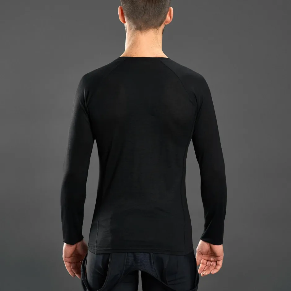 GripGrab Fahrradbekleidung|Merinounterwäsche-- Merino Polyfibre Long Sleeve Base Layer - Merinounterwäsche Black