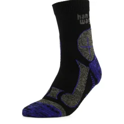 Hanwag - Hike-Merino Socke - Wandersocken Black / Royal Blue New