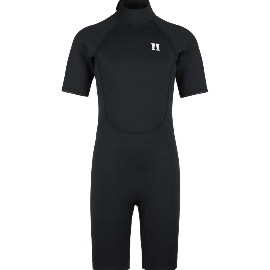Heber Peak Bademode-- Kid's SeapineHe. Short Wet Suit 3mm - Neoprenanzug Black