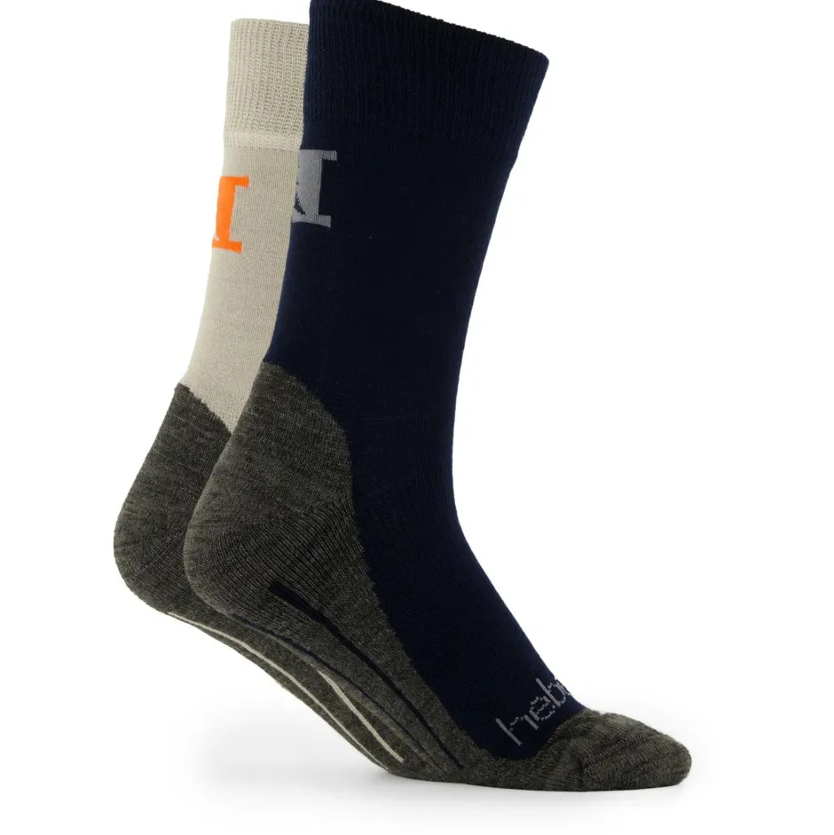 Heber Peak Merinosocken|Socken-- Kid's EvergreenHe. Hiking Crew Socks 2-Pack - Wandersocken