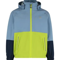 Heber Peak Jacken|Wanderbekleidung-- Kid's EvergreenHe. Rain Jacket - Regenjacke Light Blue / Lime Green