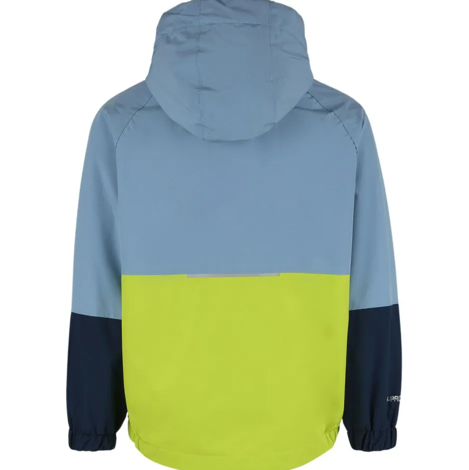 Heber Peak Jacken|Wanderbekleidung-- Kid's EvergreenHe. Rain Jacket - Regenjacke Light Blue / Lime Green