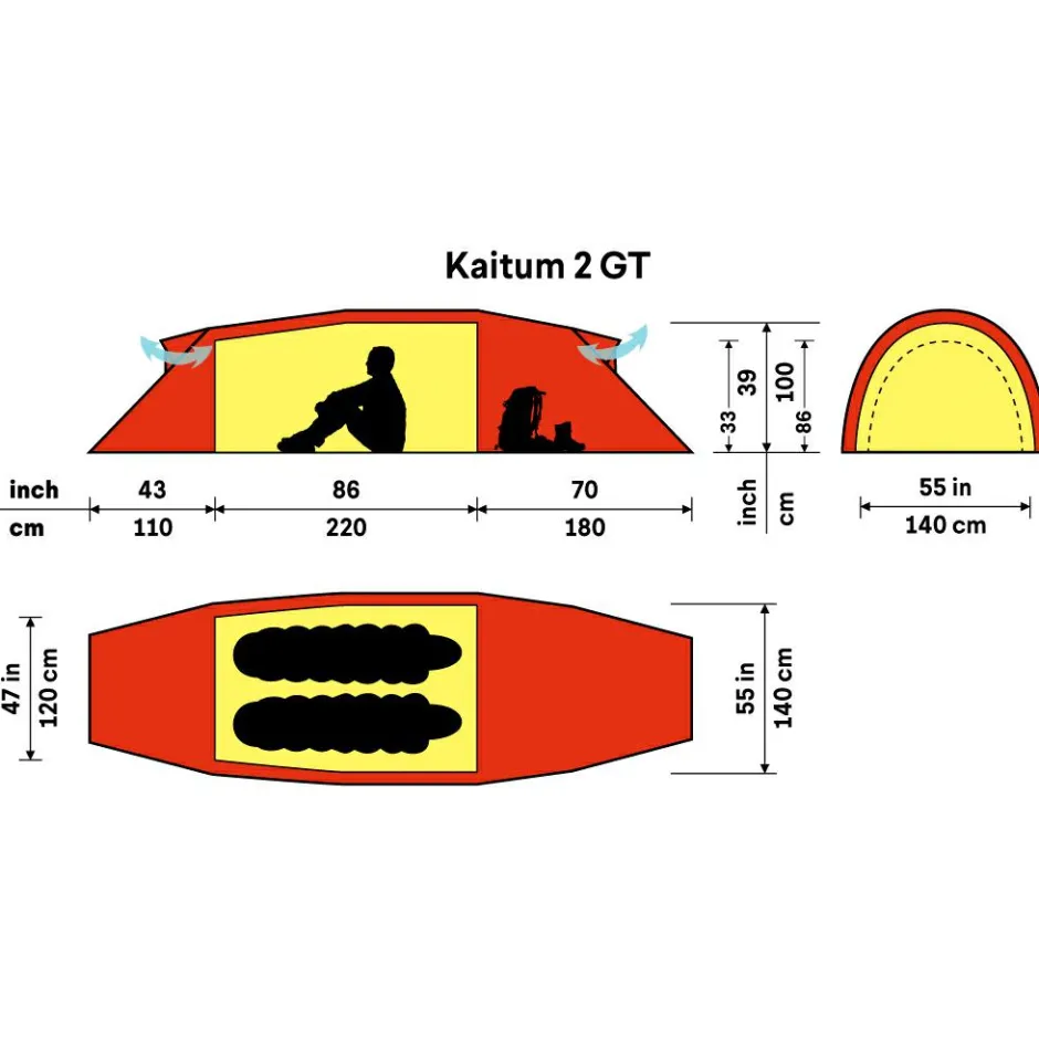 Hilleberg Trekkingzelte|Trekkingausrüstung-- Kaitum 4 GT - 4-Personen Zelt Green