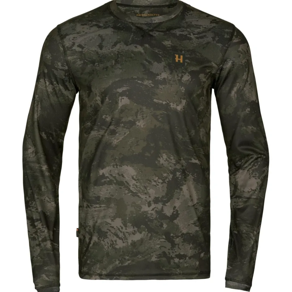 Hu00e4rkila Trekkingbekleidung|Wanderbekleidung-Härkila - Noctyx Camo Langarmshirt - Longsleeve Axis MSP Black