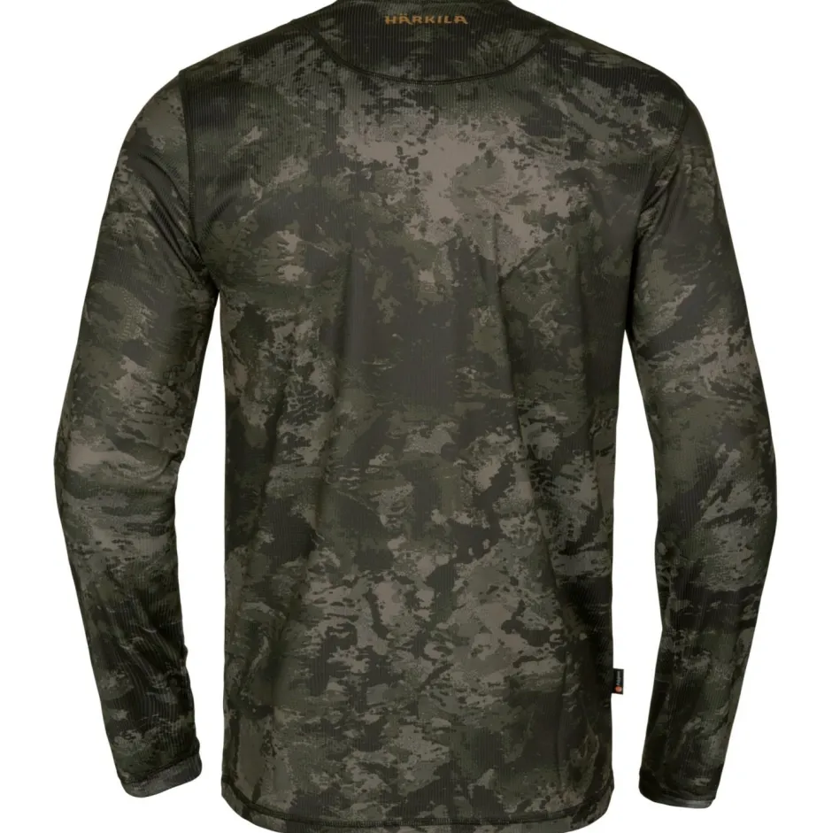 Hu00e4rkila Trekkingbekleidung|Wanderbekleidung-Härkila - Noctyx Camo Langarmshirt - Longsleeve Axis MSP Black