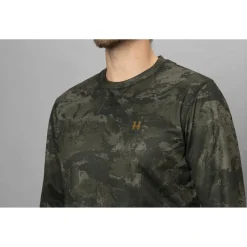 Hu00e4rkila Trekkingbekleidung|Wanderbekleidung-Härkila - Noctyx Camo Langarmshirt - Longsleeve Axis MSP Black