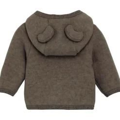 Kinder Huttelihut - Baby's Jacket Bear Ears Wool Fleece - Merinojacke