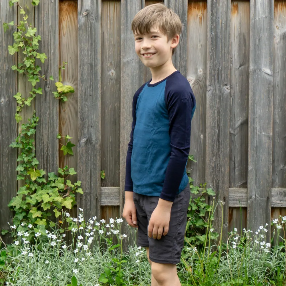- Kids 200 Oasis L/S Crewe - Merinounterwäsche < Icebreaker Hot