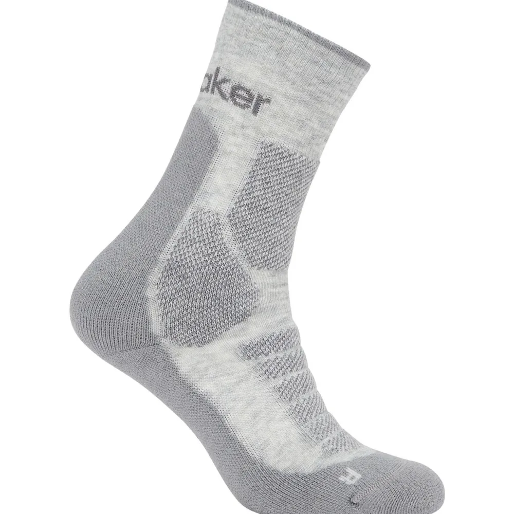 Icebreaker - Merino Hike+ Heavy Crew - Wandersocken Blizzard Hthr / Alloy Sale