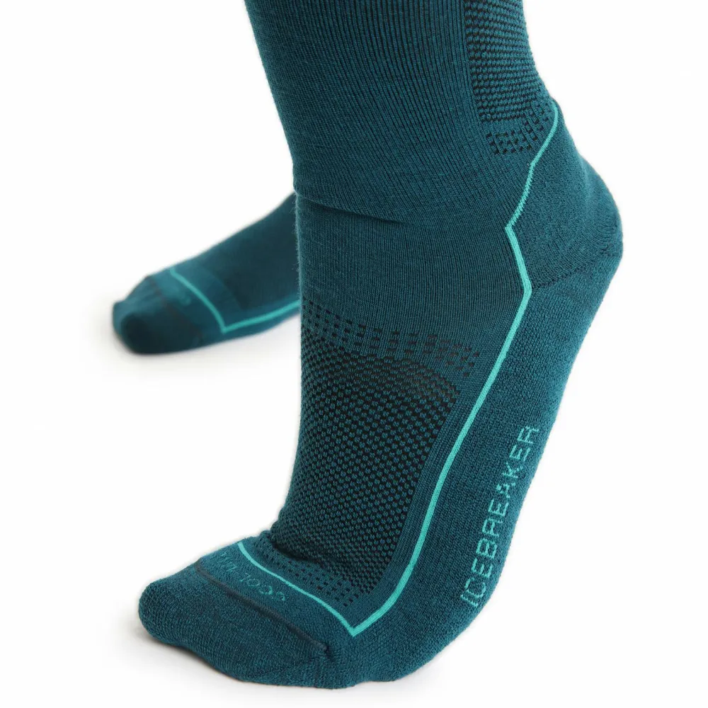 Icebreaker - Women's Hike Cool-Lite 3Q Crew - Wandersocken Jet Heather / Monsoon