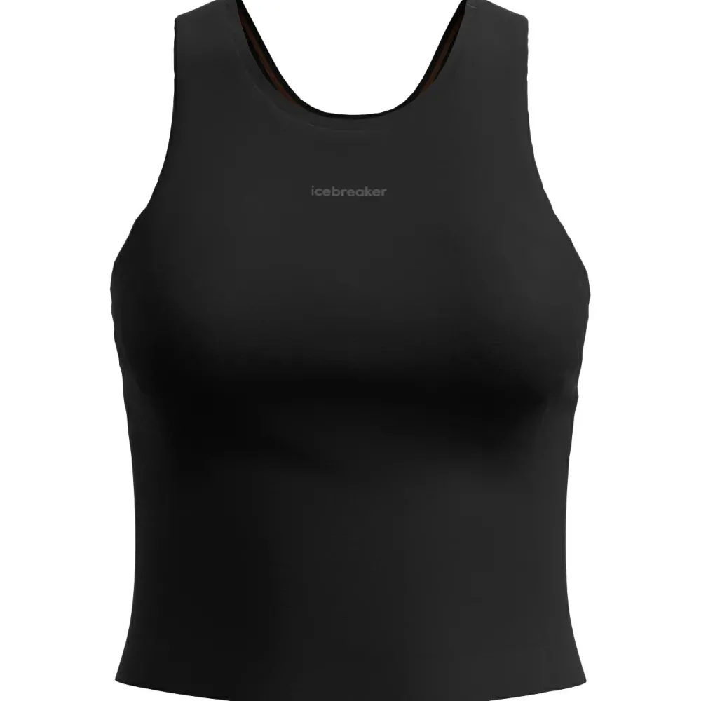 Icebreaker - Women's Merino 150 Active Cropped Bra-Tank - Merinoshirt Black