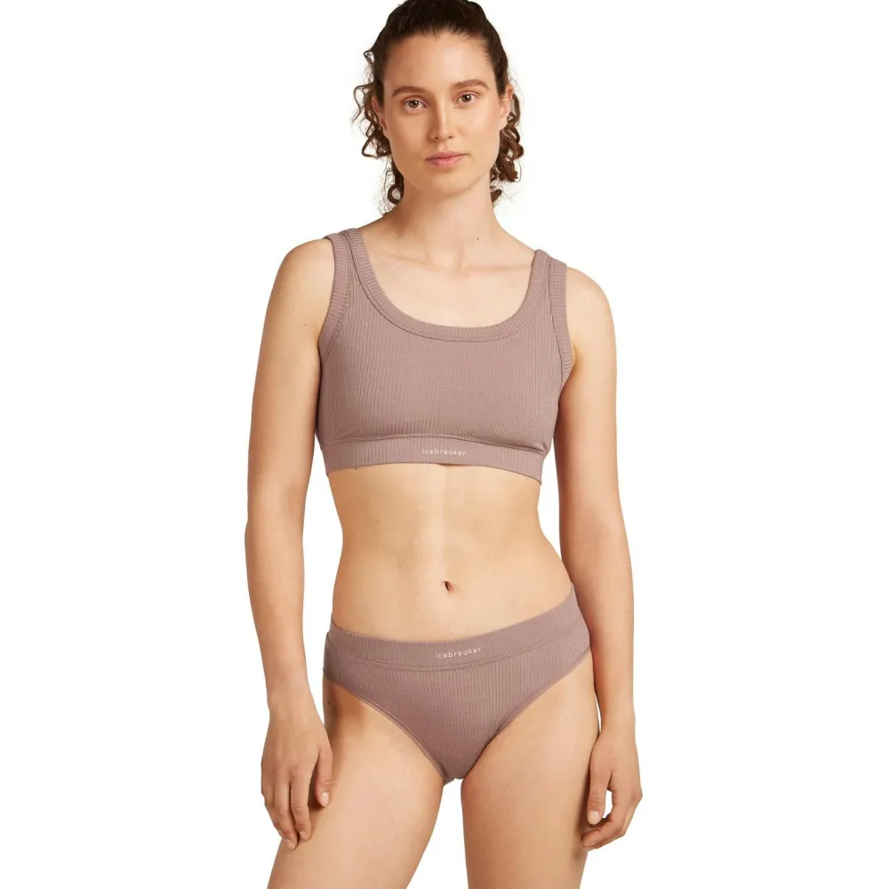 Icebreaker - Women's Merino Rib Lotus Bra - Sport-BH Citrine Best