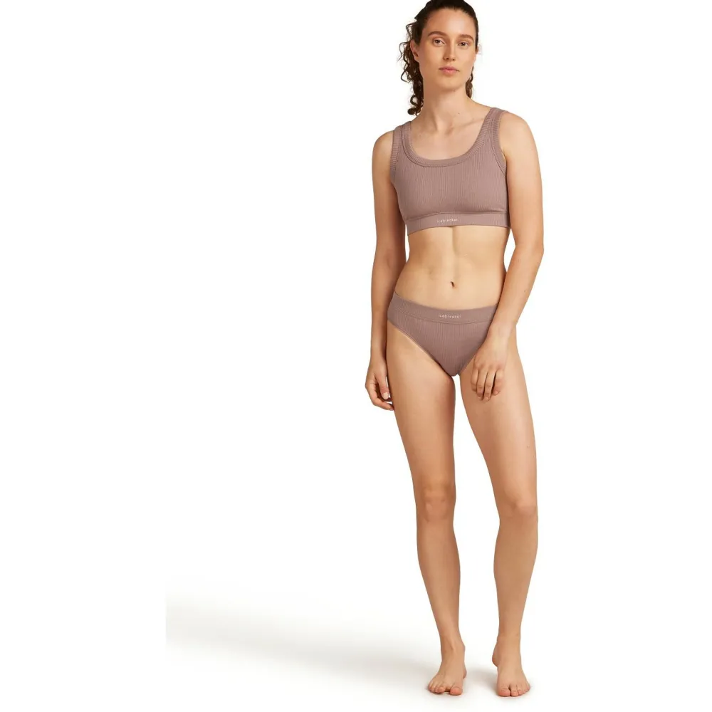 Icebreaker - Women's Merino Rib Lotus Bra - Sport-BH Citrine Best