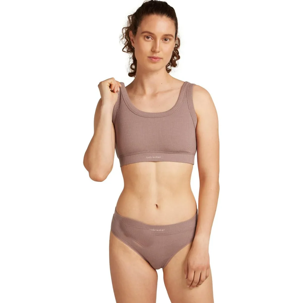 Icebreaker - Women's Merino Rib Lotus Bra - Sport-BH Citrine Best