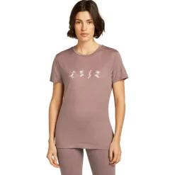 Icebreaker - Women's Merino 150 Tech Lite S/S Tee Snow Day - Merinoshirt Online