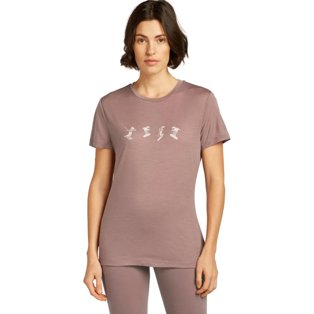 Icebreaker - Women's Merino 150 Tech Lite S/S Tee Snow Day - Merinoshirt Online