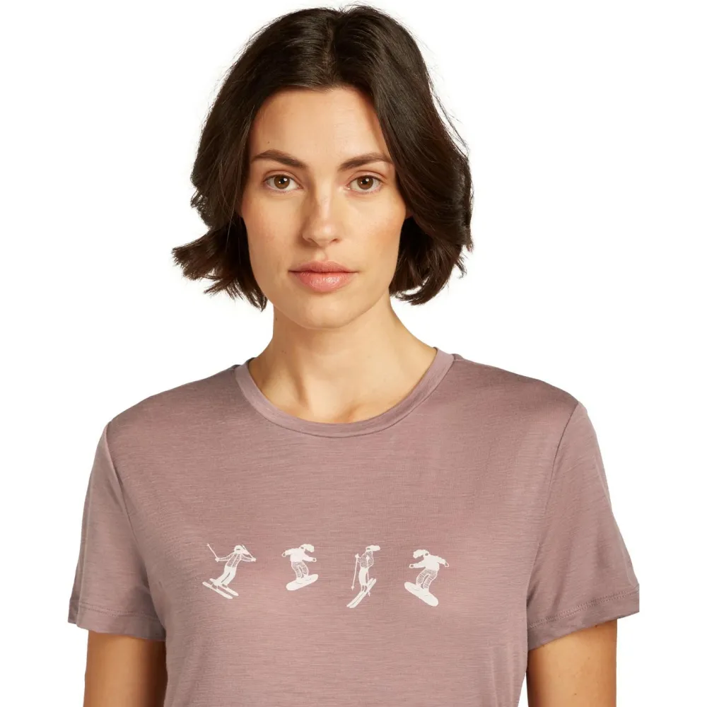 Icebreaker - Women's Merino 150 Tech Lite S/S Tee Snow Day - Merinoshirt Online