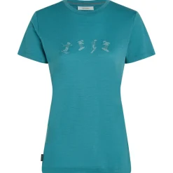 Icebreaker - Women's Merino 150 Tech Lite S/S Tee Snow Day - Merinoshirt Online