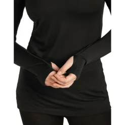 Icebreaker - Women's Merino 125 Zoneknit L/S Crewe - Merinounterwäsche Black Hot