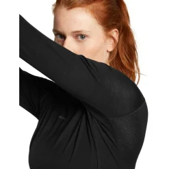 Icebreaker - Women's Merino 125 Zoneknit L/S Crewe - Merinounterwäsche Black Hot