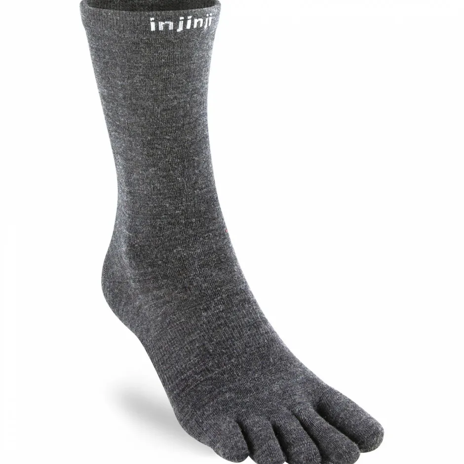 Injinji Wandersocken|Merinosocken-- Liner Crew Wool - Multifunktionssocken Slate