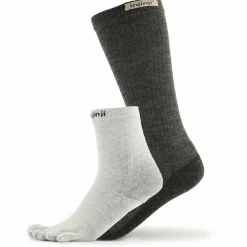 Injinji Wandersocken|Socken-- Liner+Hiker - Wandersocken Charcoal / Heather Grey