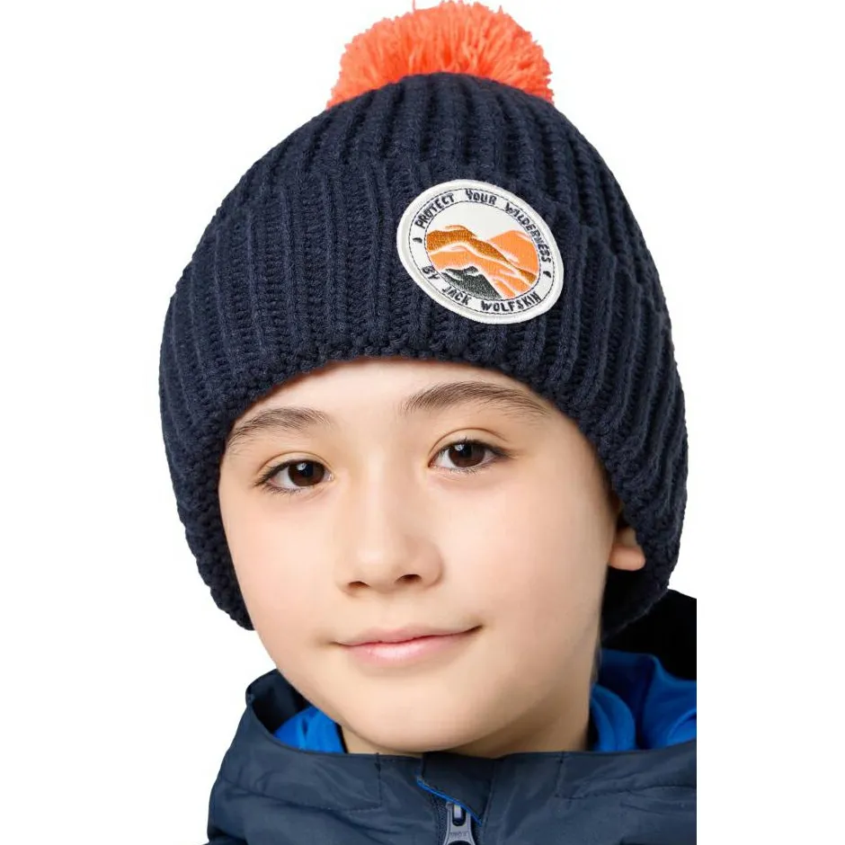 Jack Wolfskin Kopfbedeckungen|Alltagsbekleidung-- Kid's Pompom Badge Beanie - Mütze