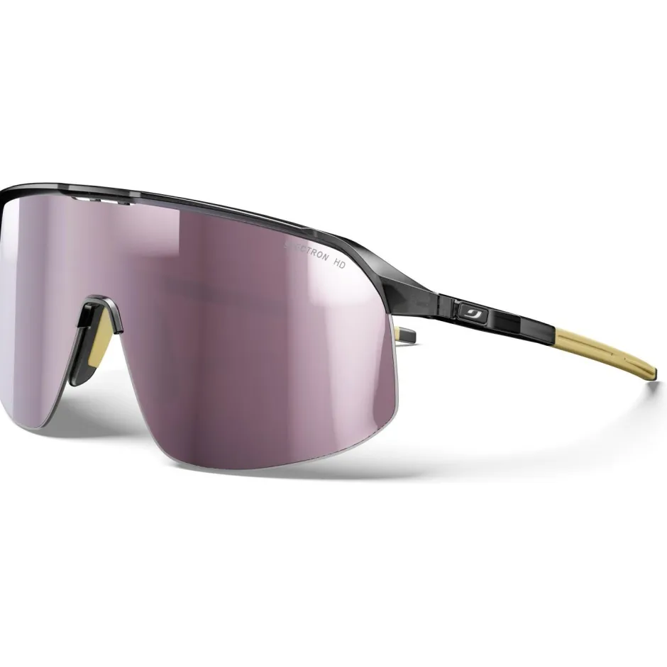 Julbo Fahrradbekleidung|Fahrradbrillen-- Density Spectron HD S3 - Fahrradbrille Black / Light Brown / Vermilion / Silver Flash